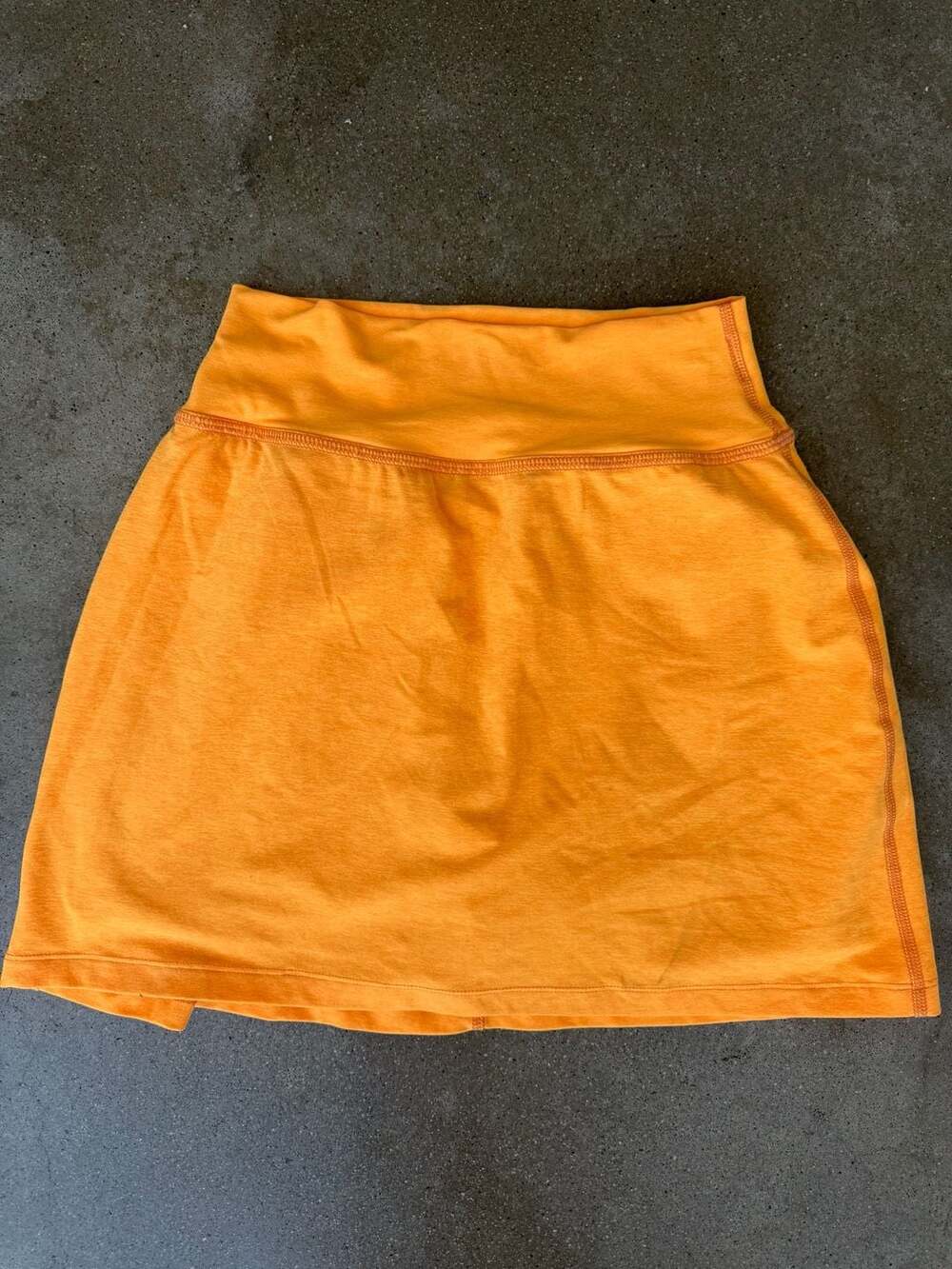 Beyond Yoga Spacedye High Waisted Tennis Skirt in Orange